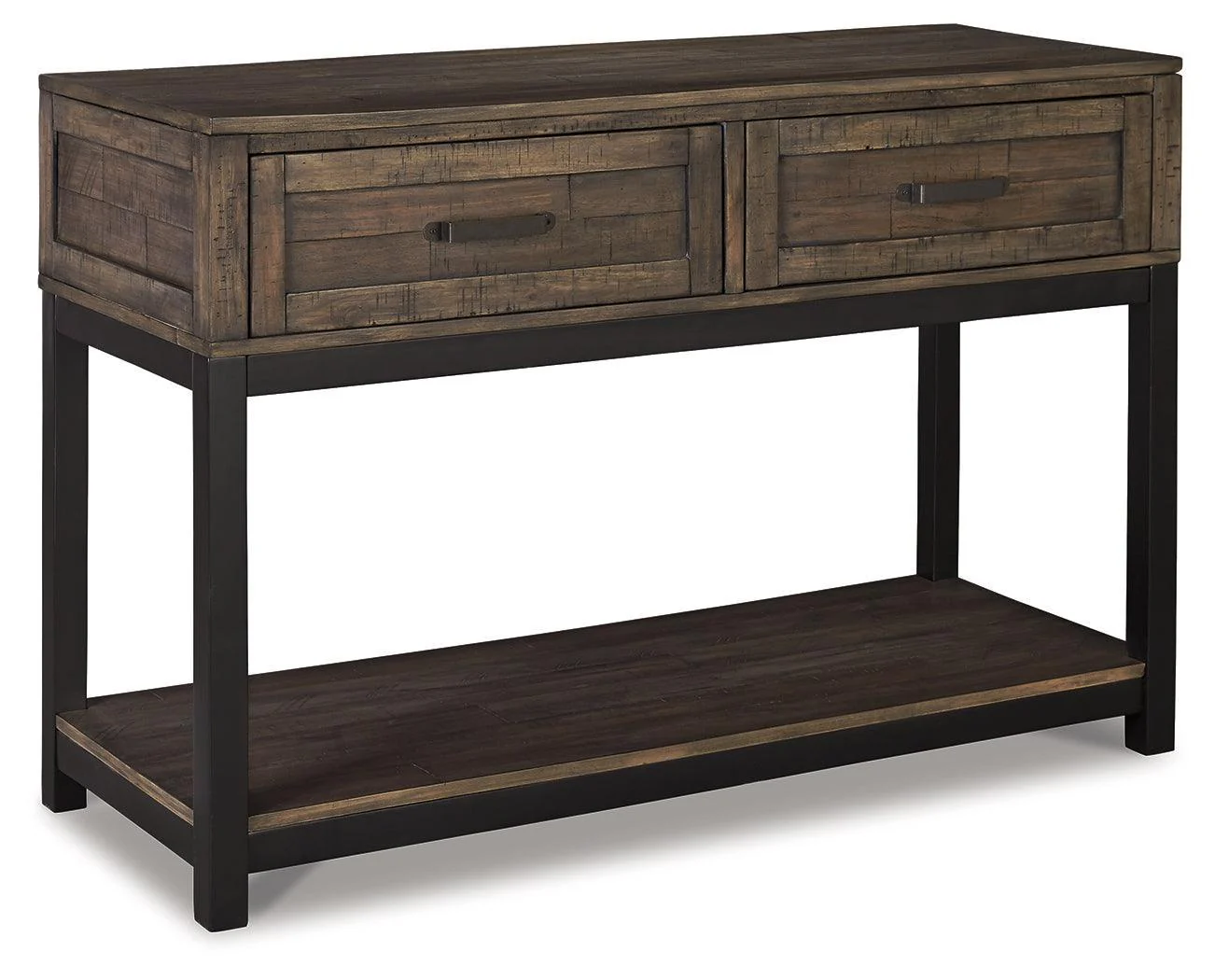 Johurst Grayish Brown Sofa Console Table - Image 2