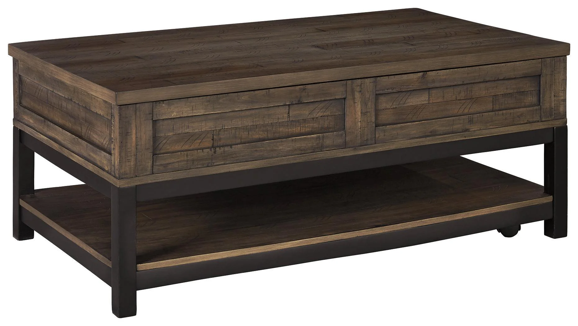 Johurst Grayish Brown Coffee Table With Lift Top - Image 2
