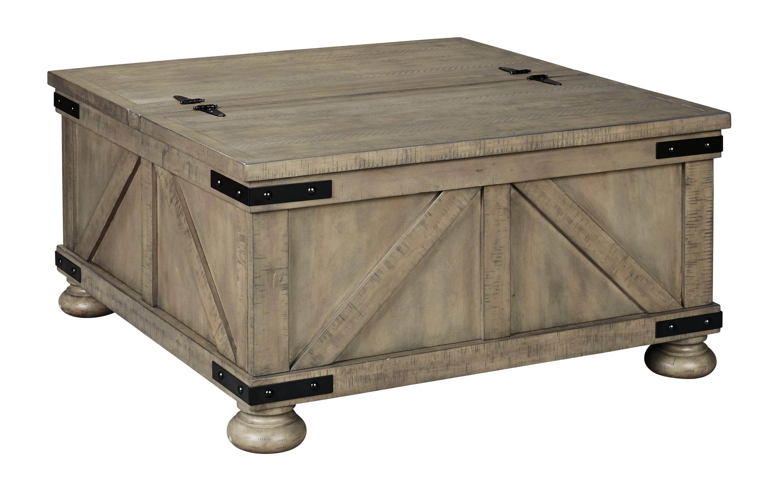 Aldwin Gray Coffee Table With Storage - Image 2