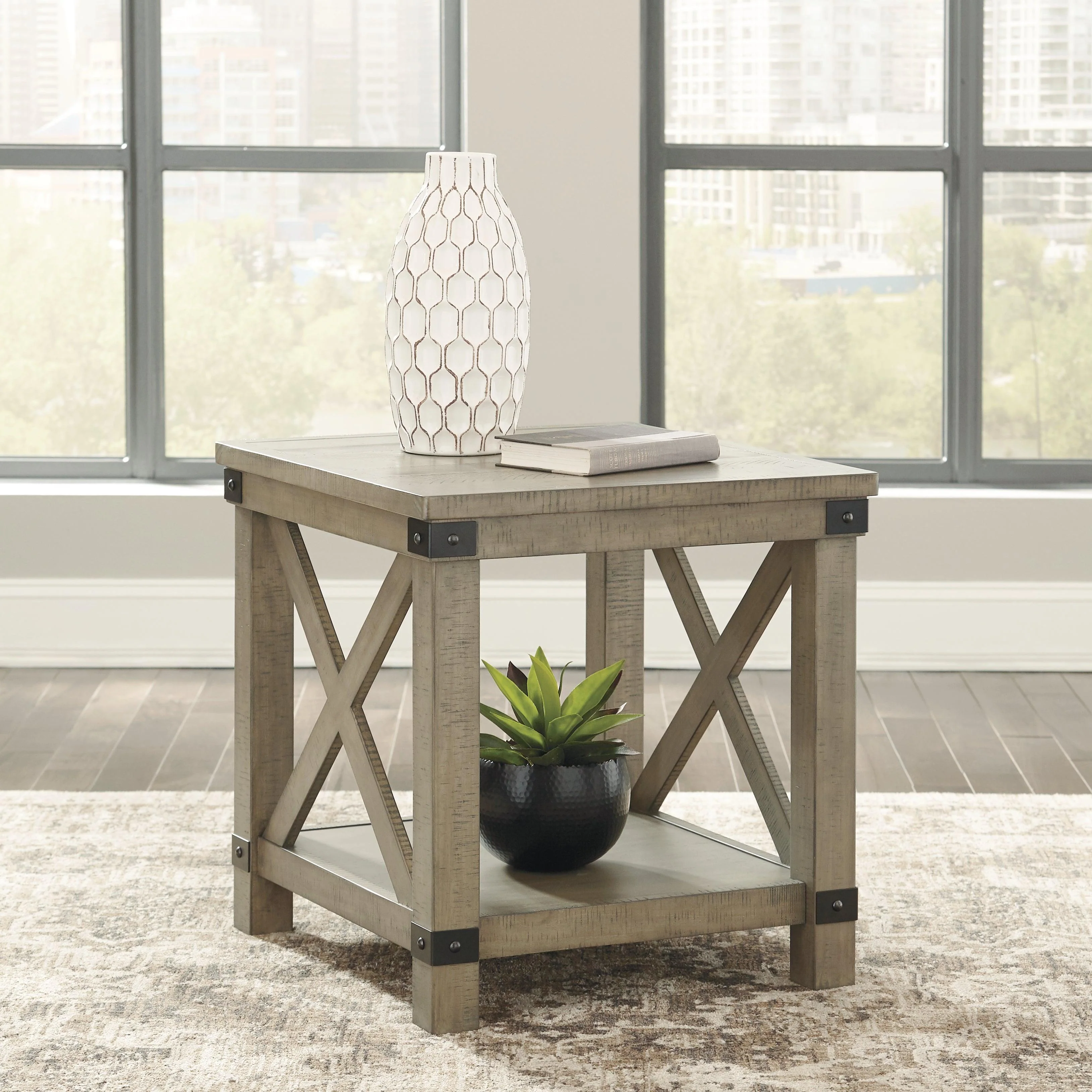 Aldwin Gray End Table - Image 3