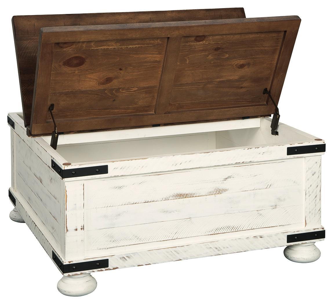 Wystfield White Brown Coffee Table - Image 3