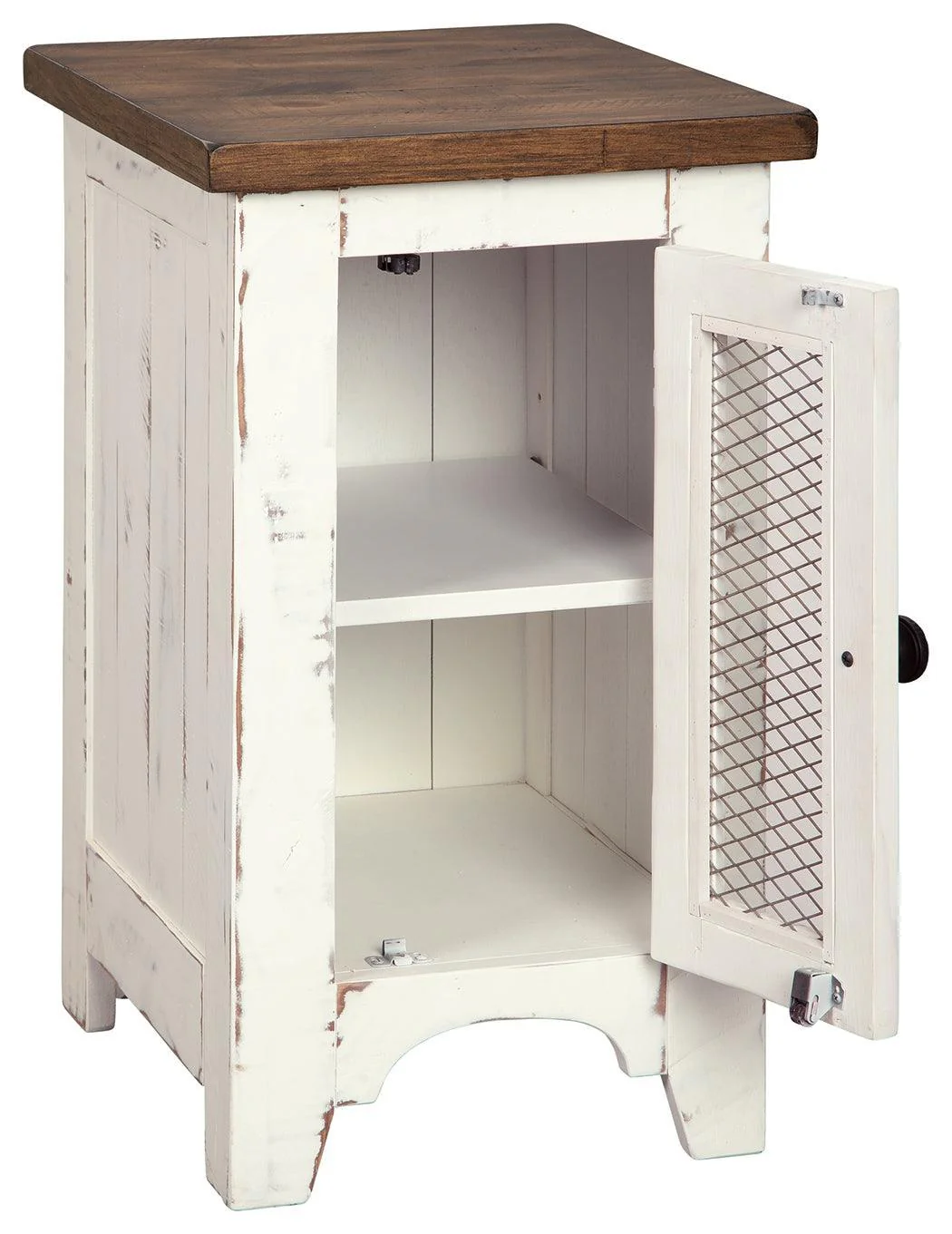 Wystfield White Brown Chairside End Table - Image 3