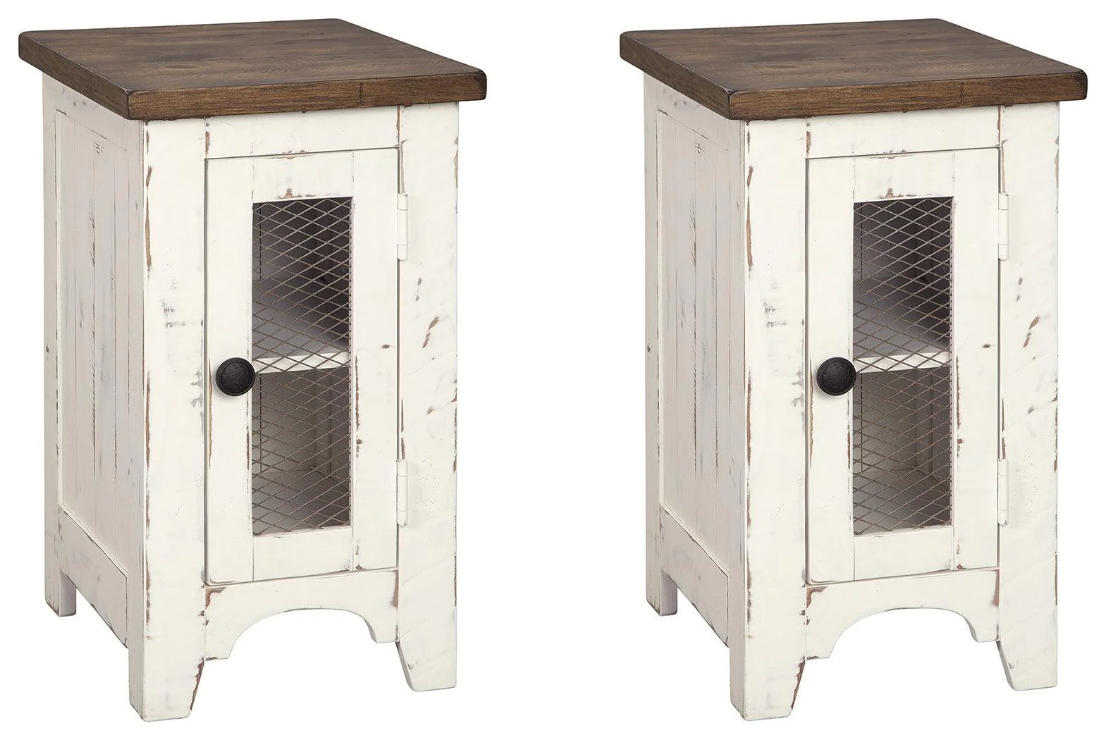 Wystfield White Brown 2 End Tables - Image 2