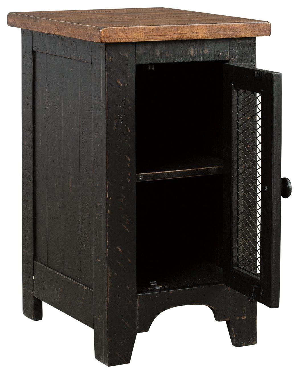Valebeck Black Brown Chairside End Table - Image 3