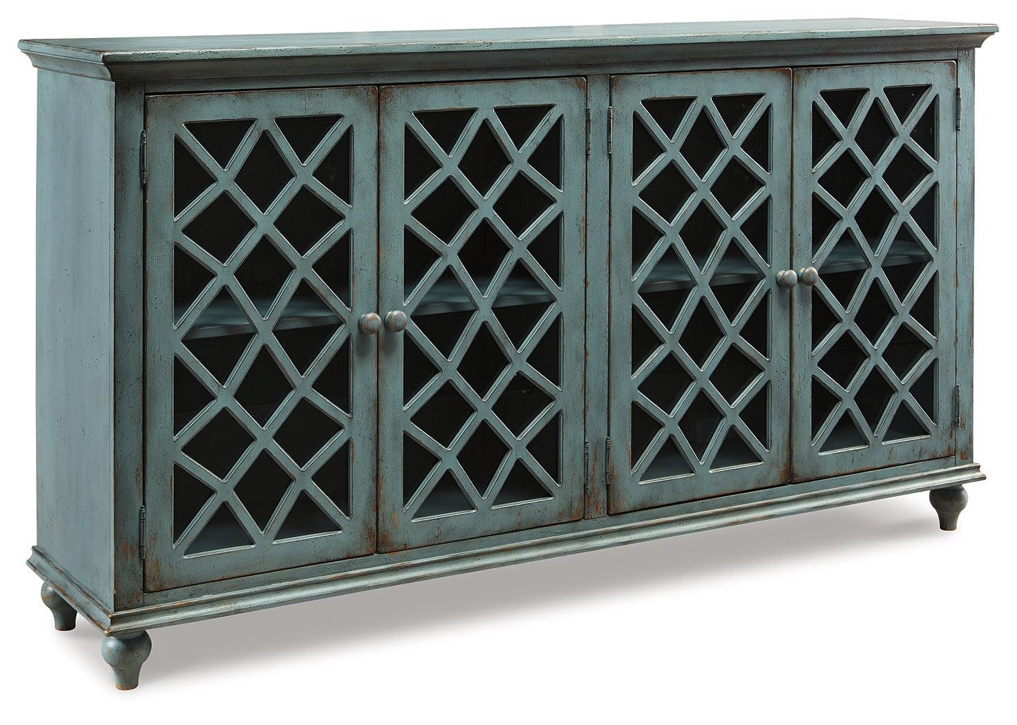 Mirimyn Antique Teal Accent Cabinet - Image 2