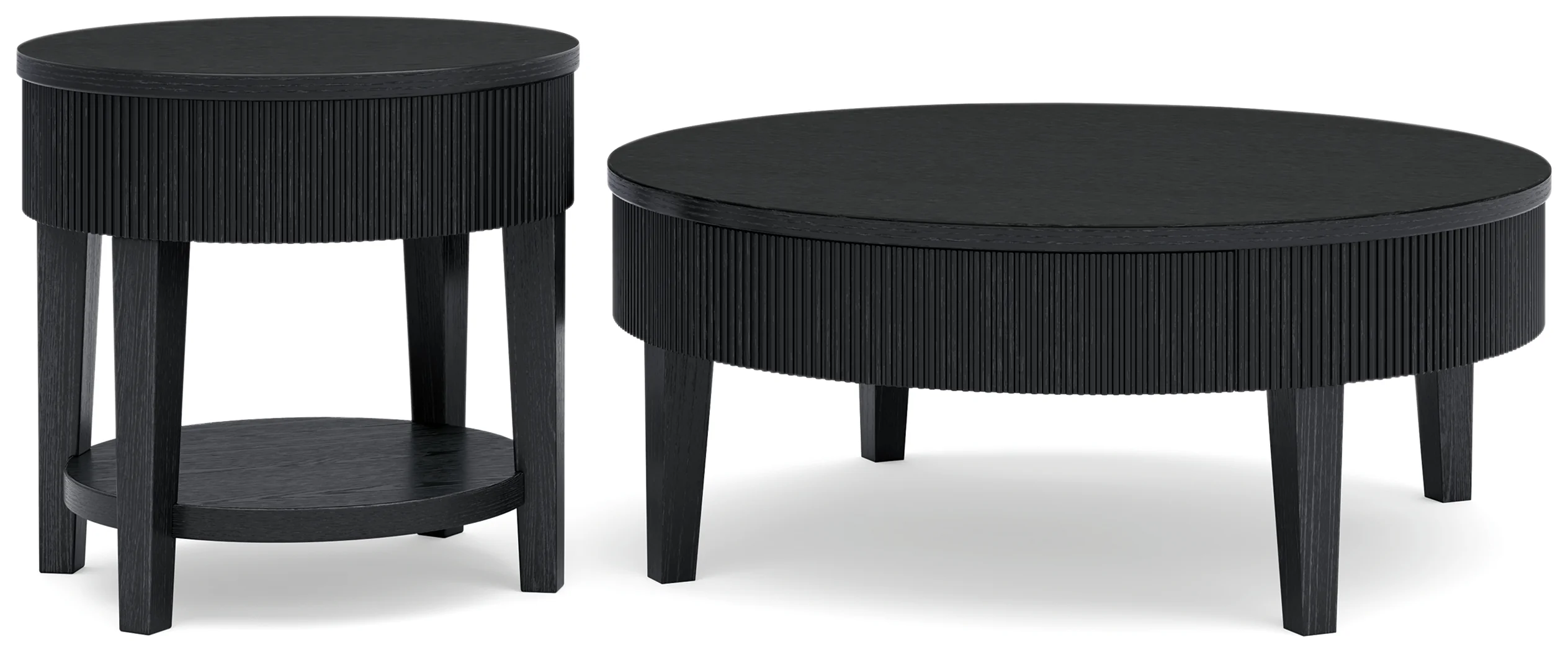 Marstream Black Coffee Table with 1 End Table - Image 2