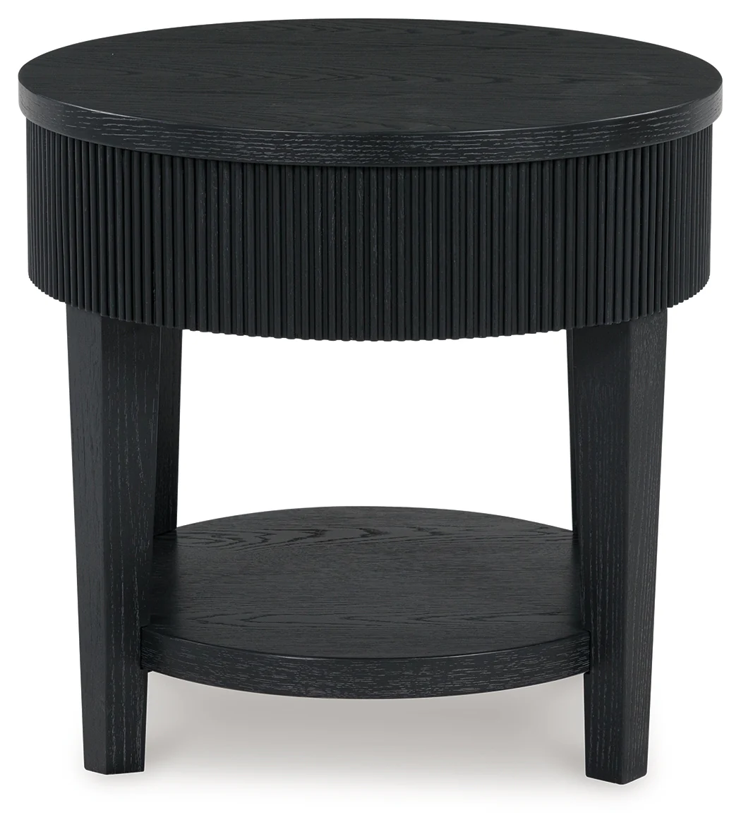 Marstream Black Coffee Table with 1 End Table - Image 3