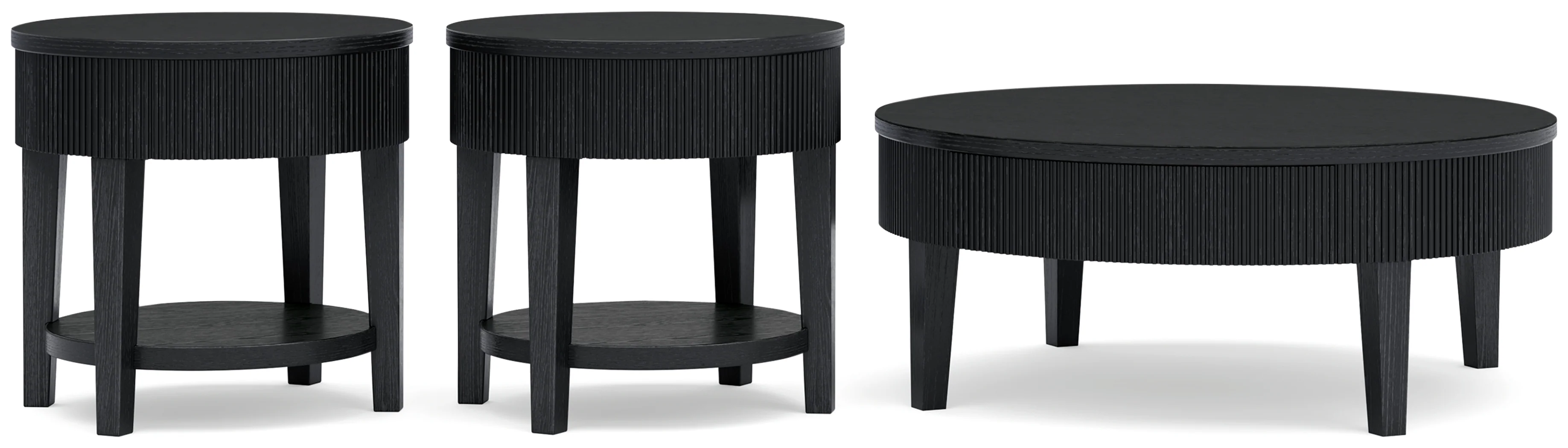 Marstream Black Coffee Table with 2 End Tables - Image 2