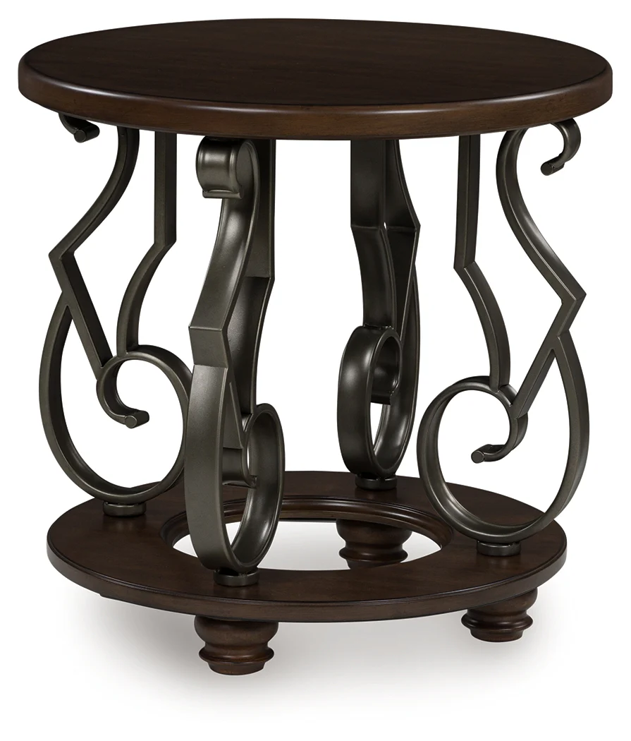 Frallyn Dark Brown End Table - Image 2
