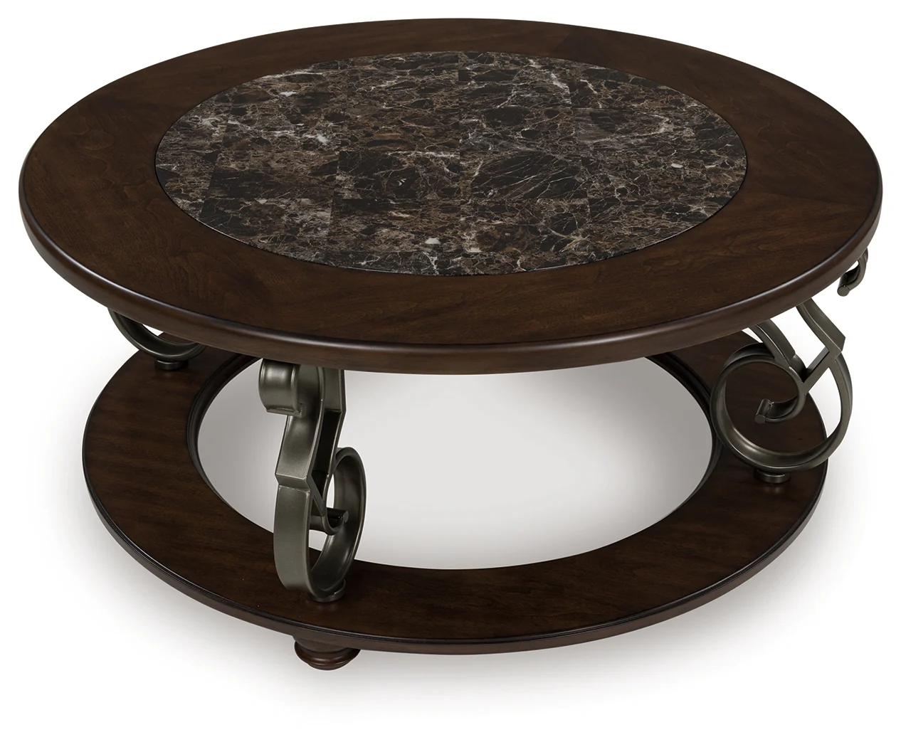 Frallyn Dark Brown Coffee Table - Image 3