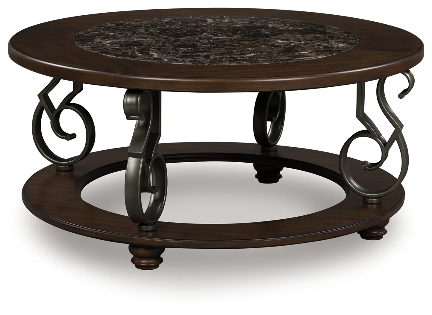 Frallyn Dark Brown Coffee Table - Image 2