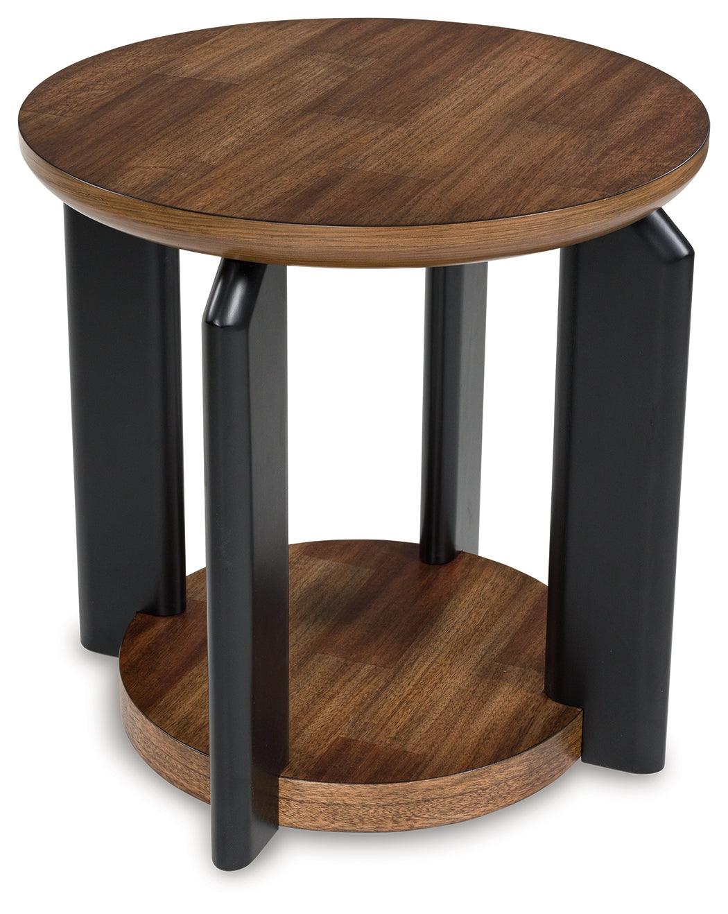 Kraeburn Brown/Black End Table - Image 2