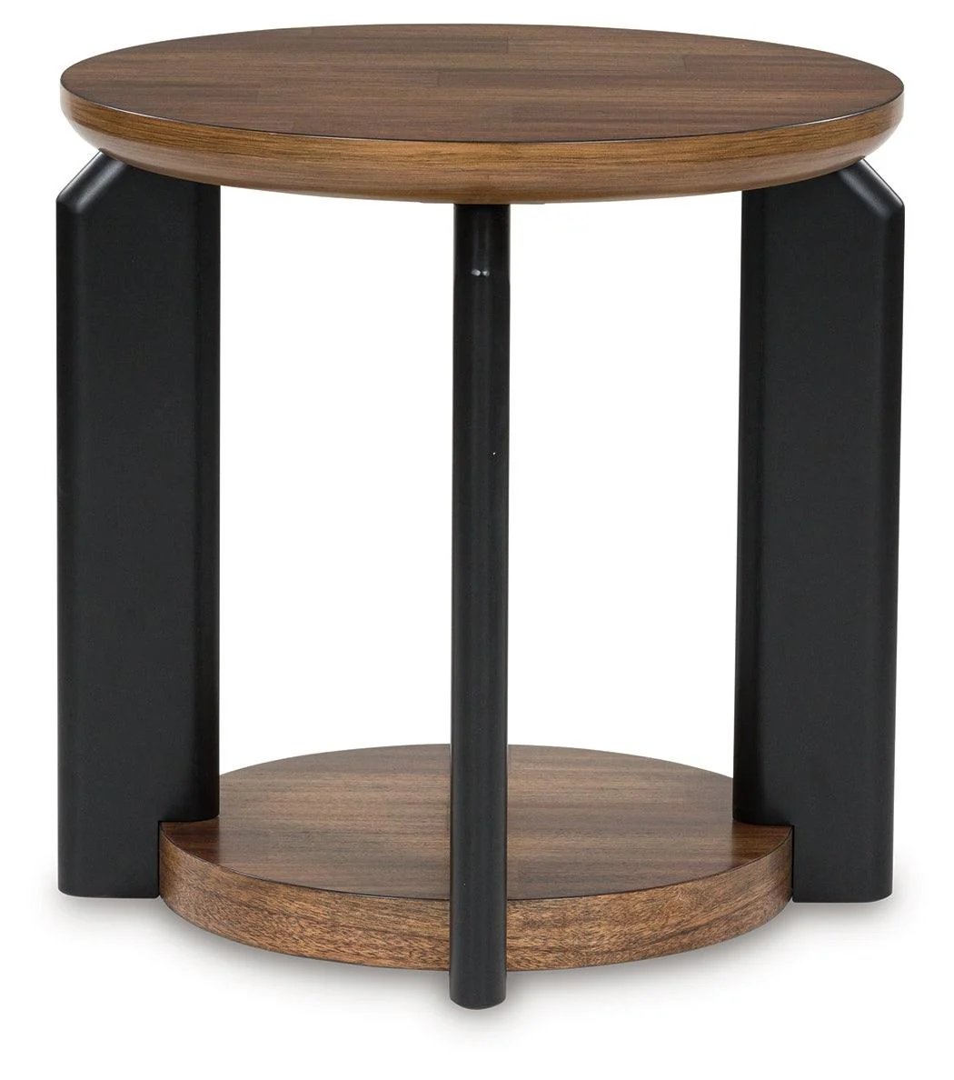 Kraeburn Brown/Black End Table - Image 3