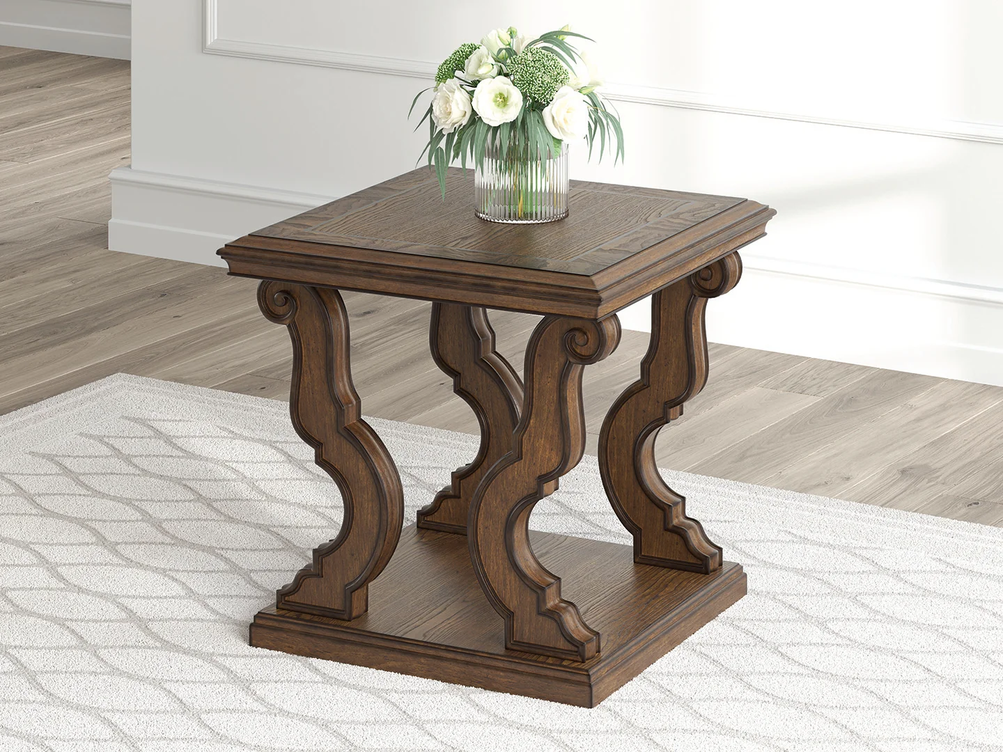 Maylee Dark Brown End Table - Image 1