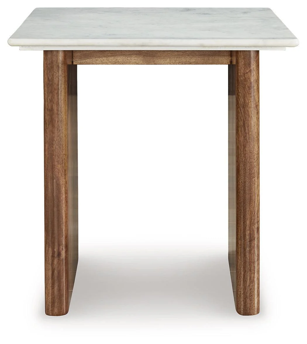 Isanti Light Brown White End Table - Image 3