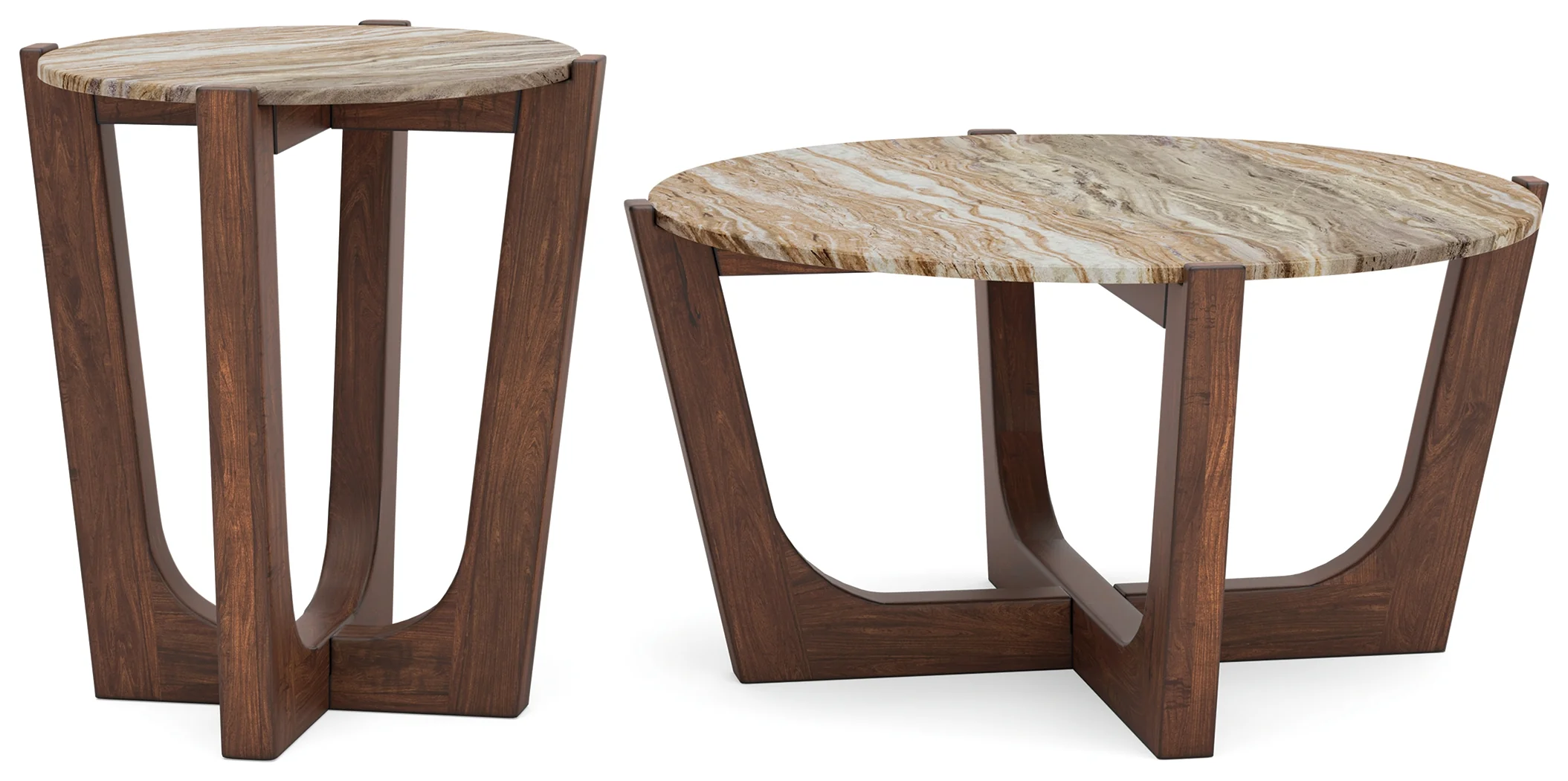 Tanidore Warm Brown Coffee Table with 1 End Table - Image 2