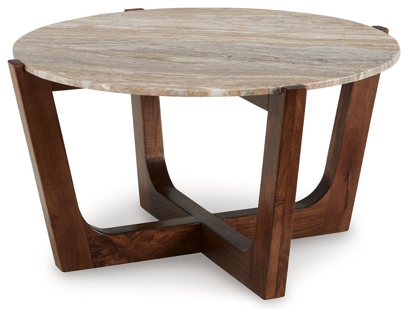 Tanidore Warm Brown Coffee Table - Image 2