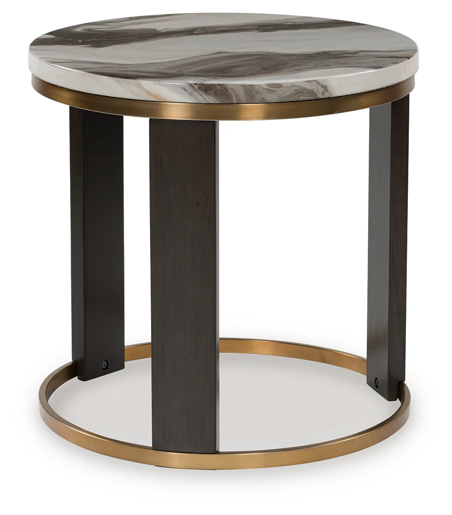 Jazmore Brown/Brass Finish End Table - Image 2