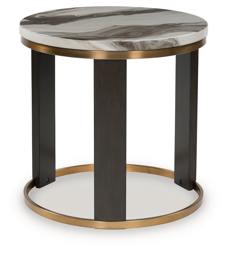 Jazmore Brown/Brass Finish End Table - Image 3