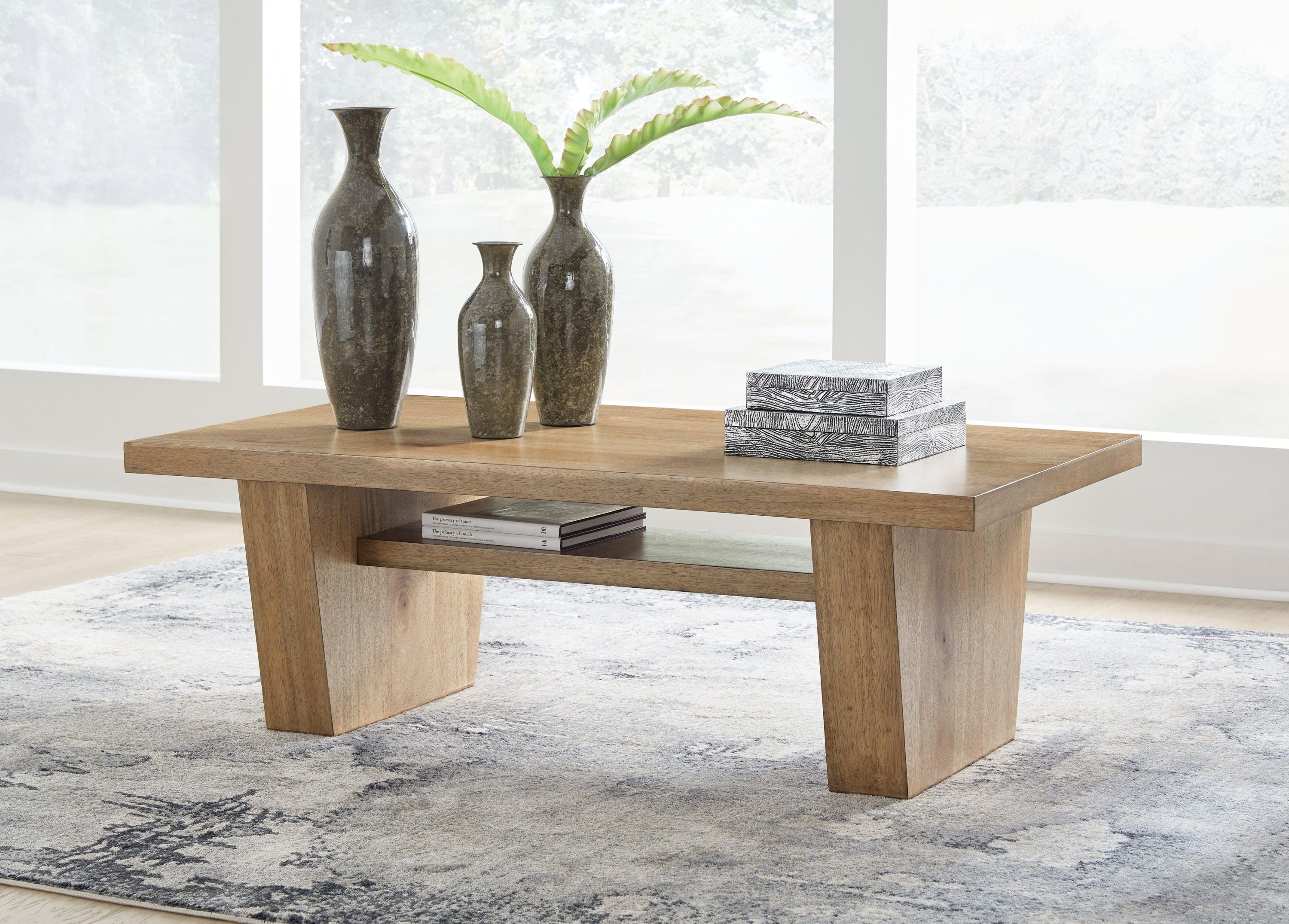 Kristiland Light Brown Coffee Table with 2 End Tables - Image 2