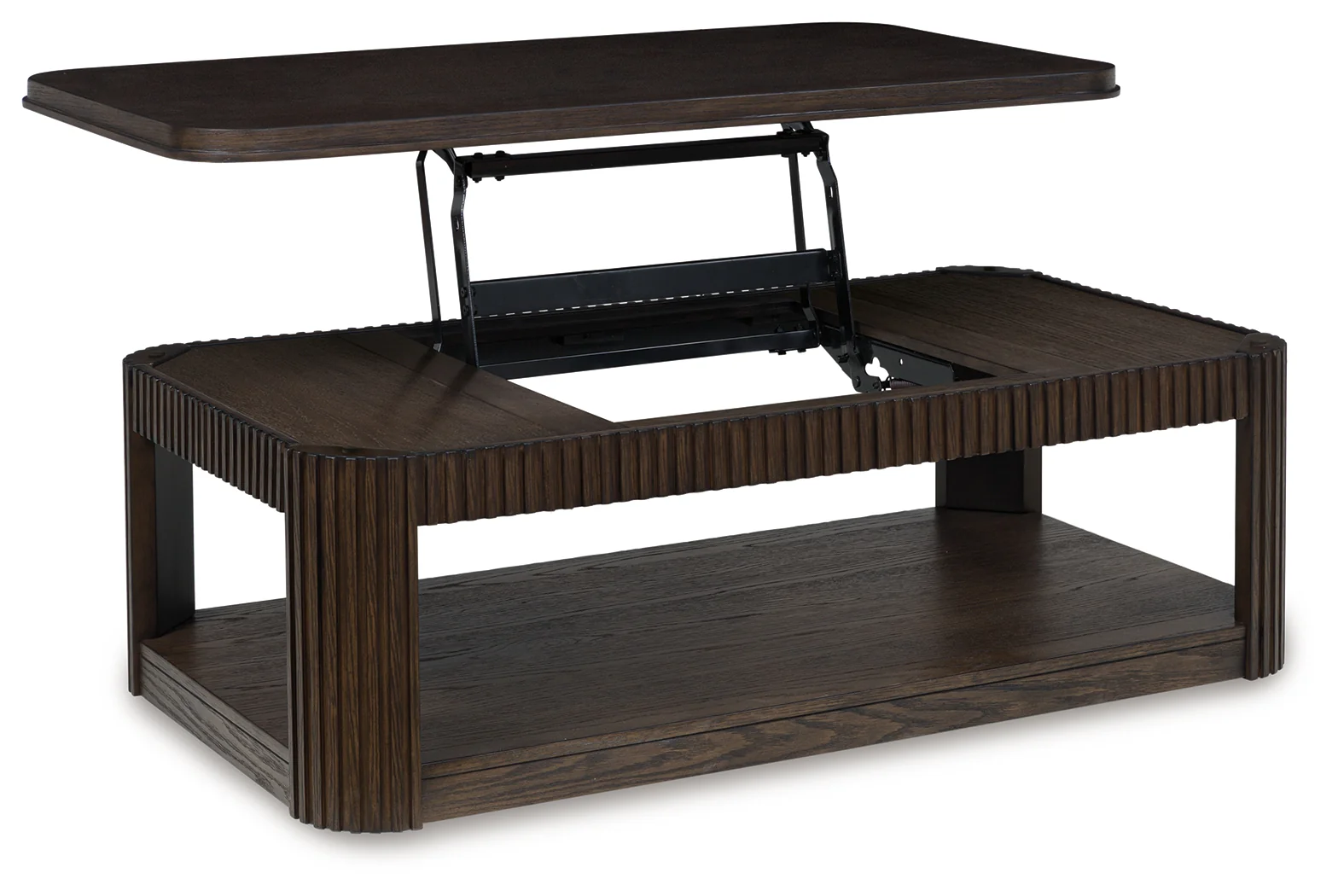 Carlibrie Warm Brown Lift-Top Coffee Table - Image 3