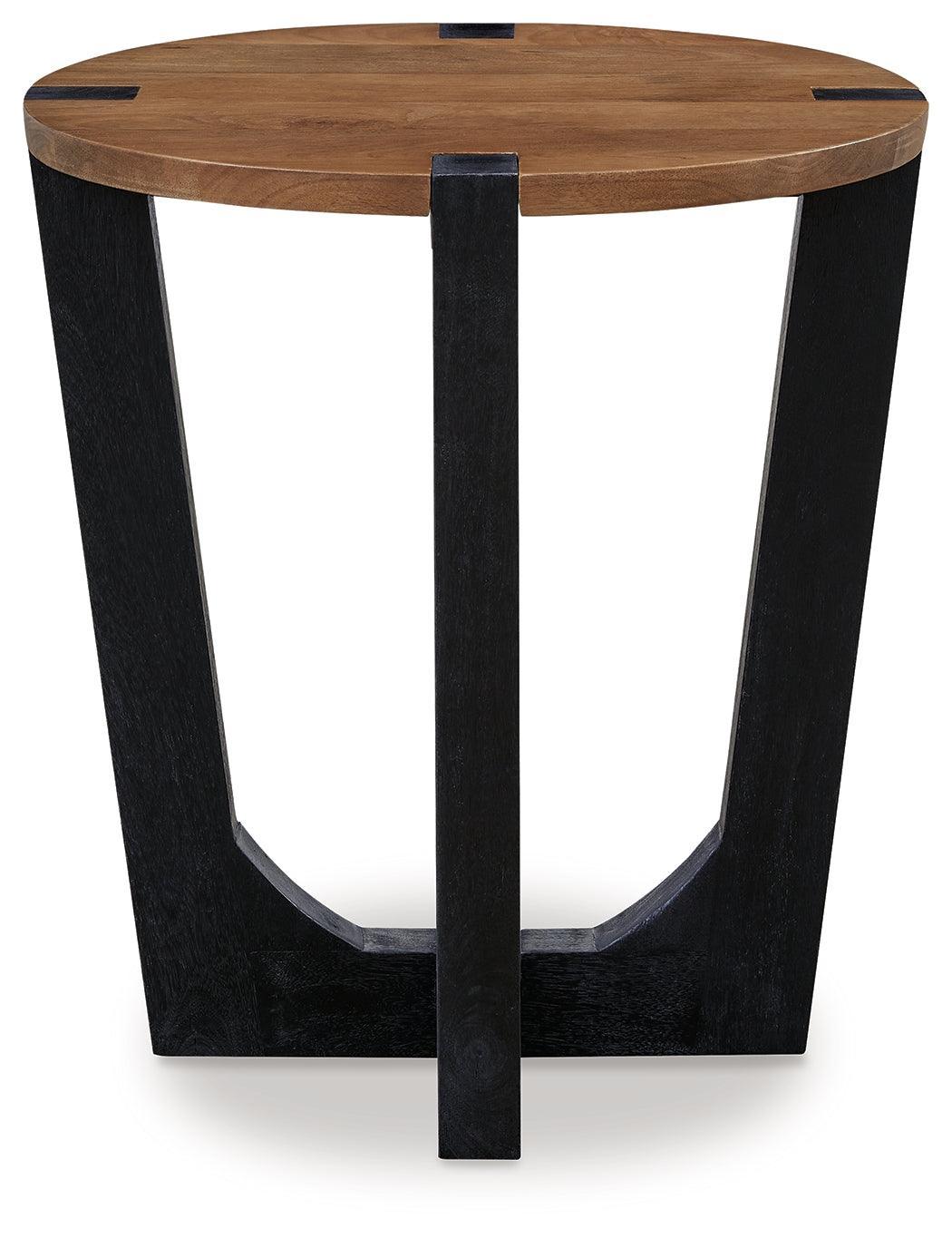 Hanneforth Brown Black End Table - Image 3