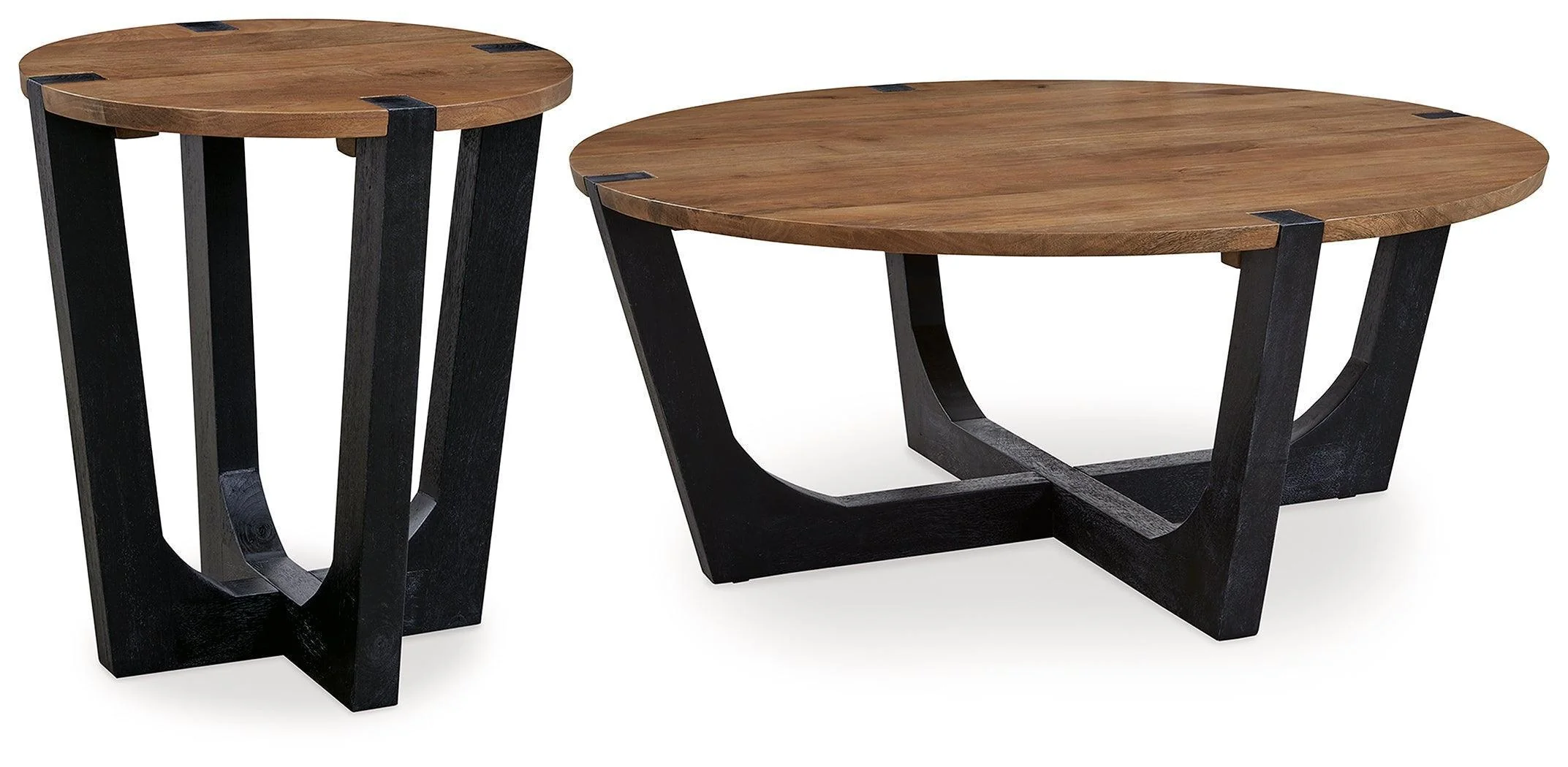 Hanneforth Brown Black Coffee Table With 1 End - Image 2