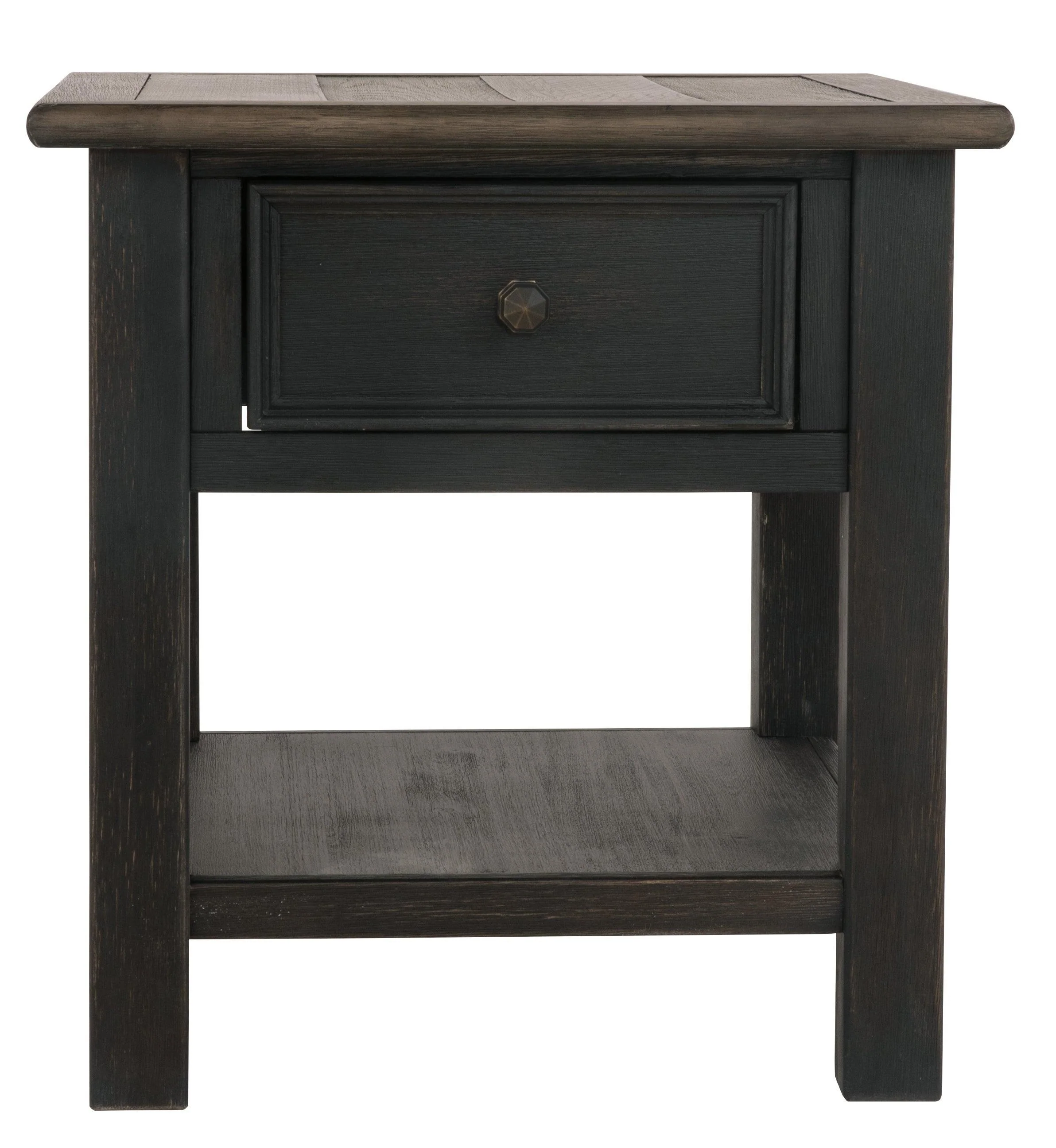 Tyler Creek Grayish Brown Black End Table - Image 3