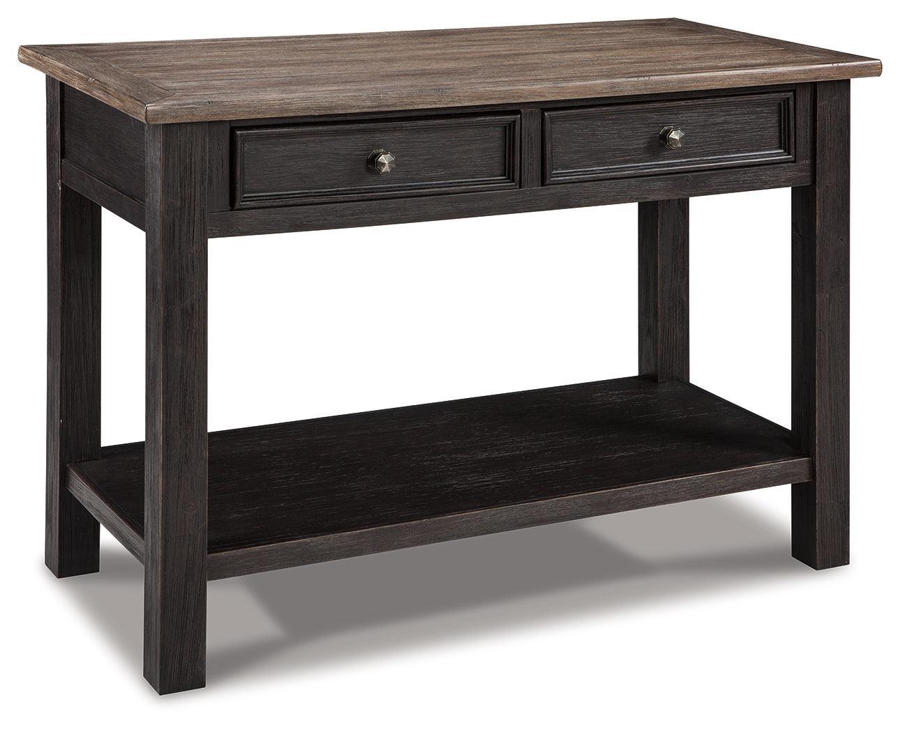 Tyler Creek Grayish Brown Black Sofa Console Table - Image 2