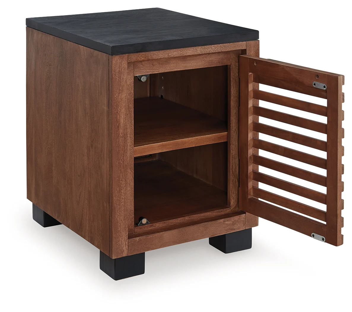 Kallari Warm Brown/Black Chairside End Table - Image 3