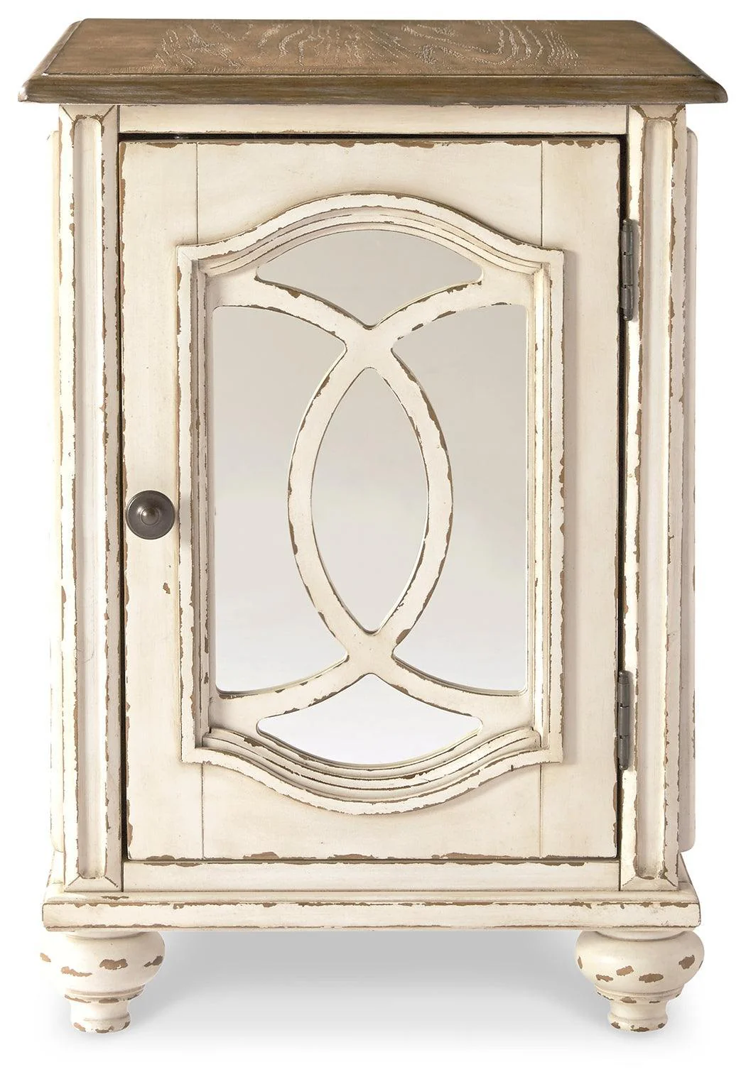 Realyn White Brown Chairside End Table - Image 3