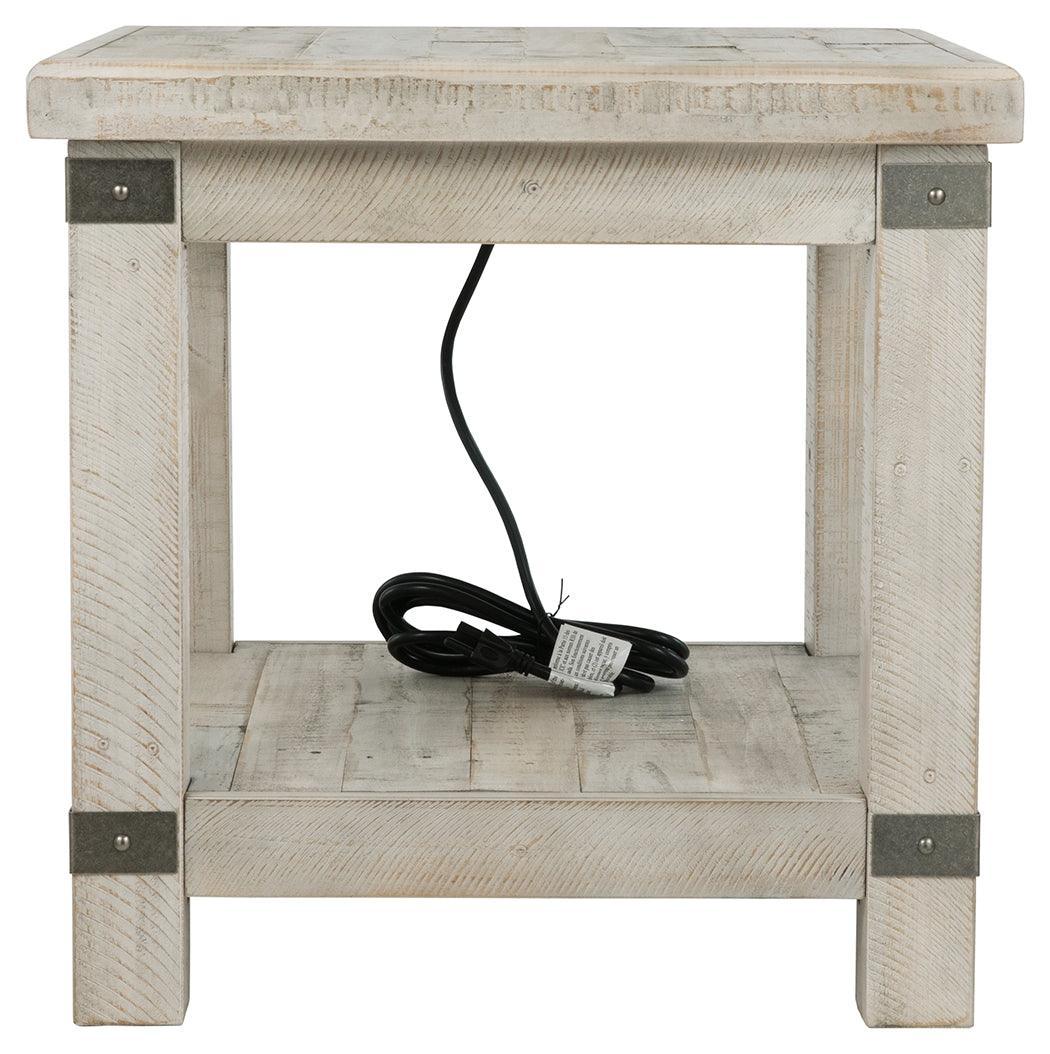 Carynhurst White Wash Gray End Table - Image 3