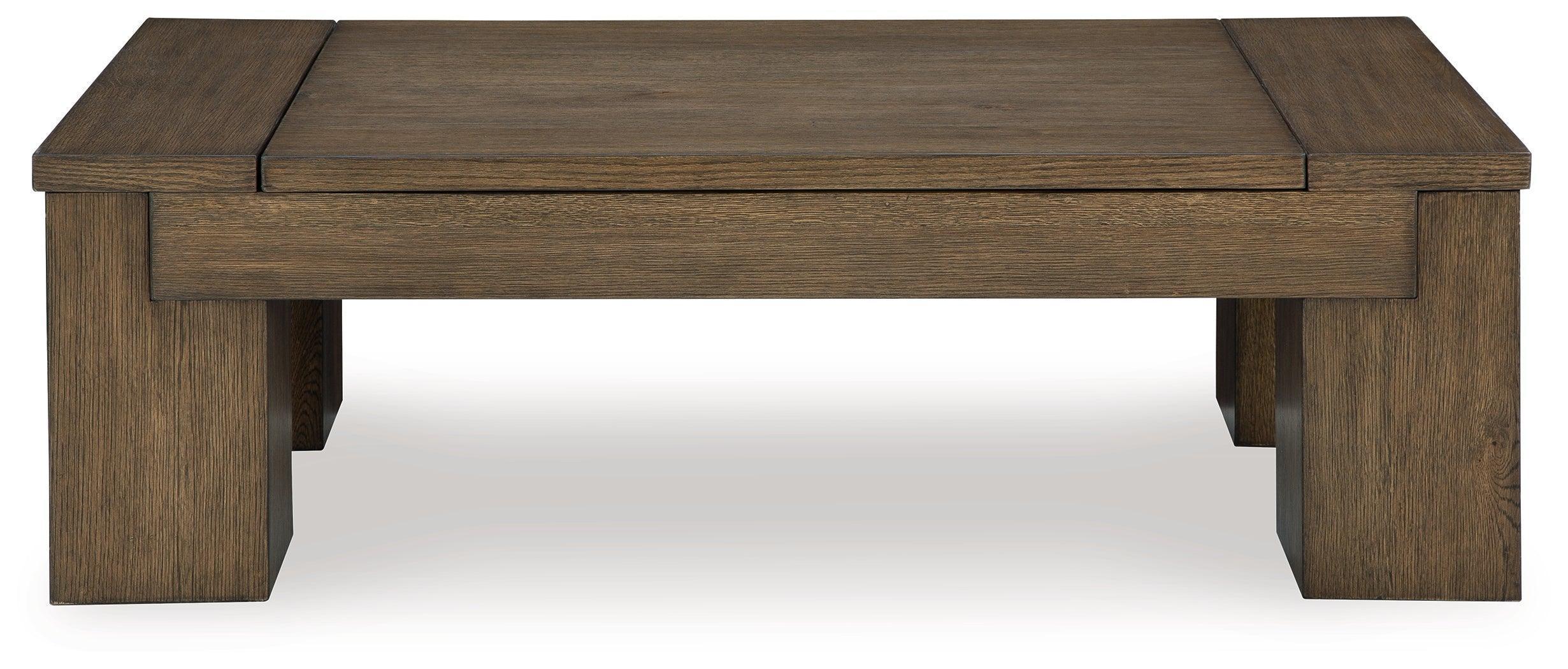 Rosswain Warm Brown Coffee Table With 2 End Tables - Image 3