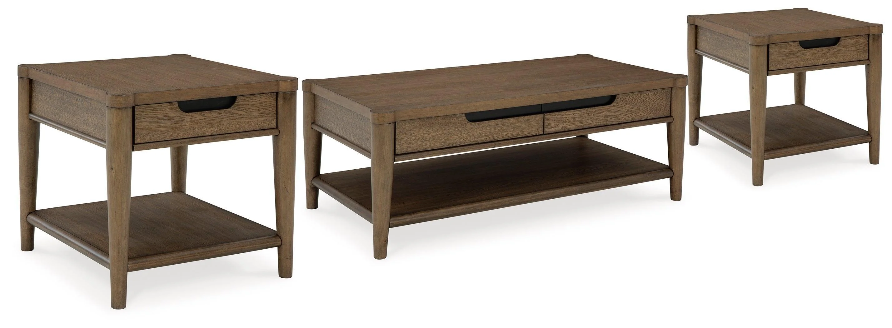 Roanhowe Brown Coffee Table With 2 End Tables - Image 3
