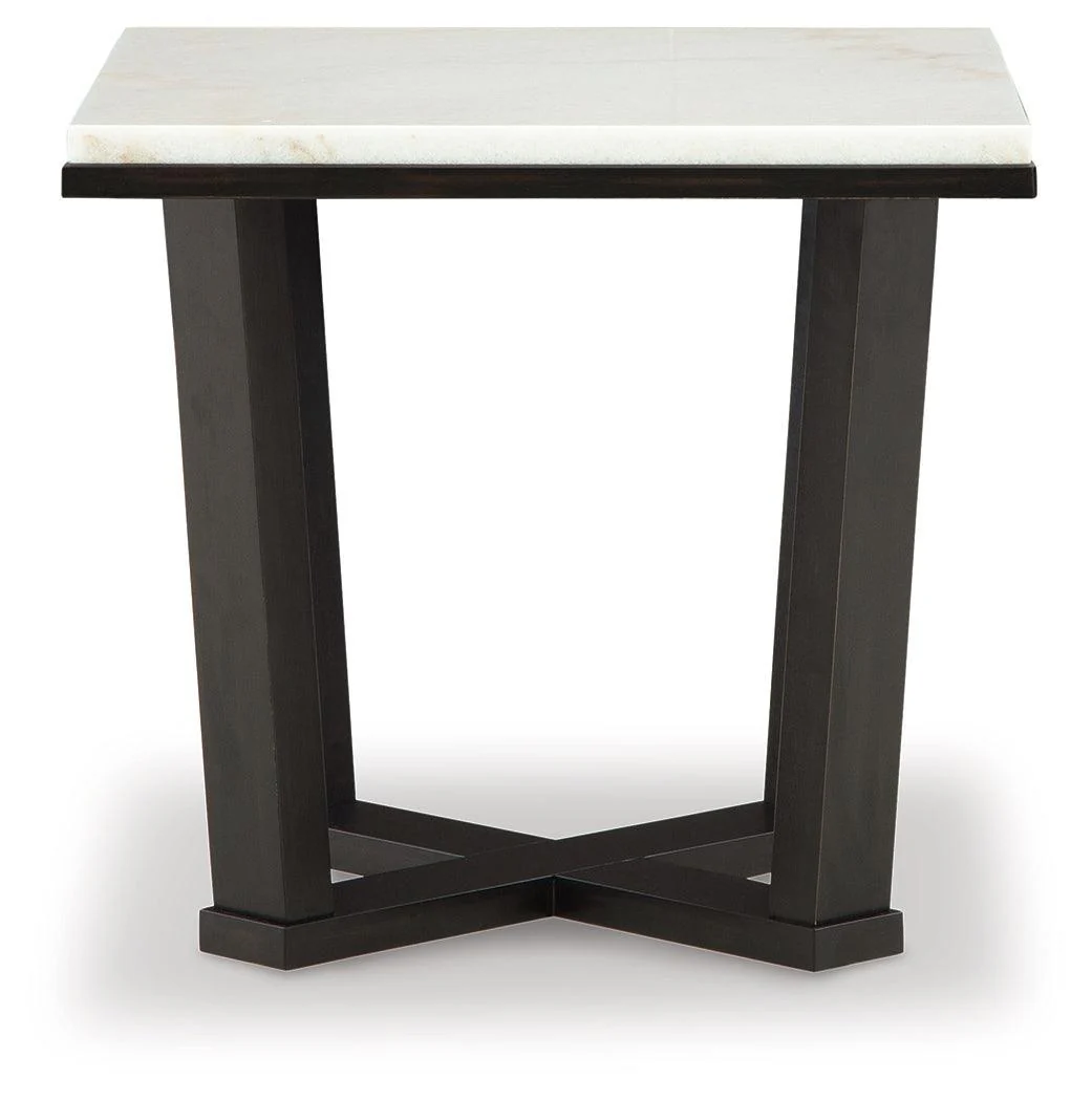Fostead White Espresso End Table - Image 3
