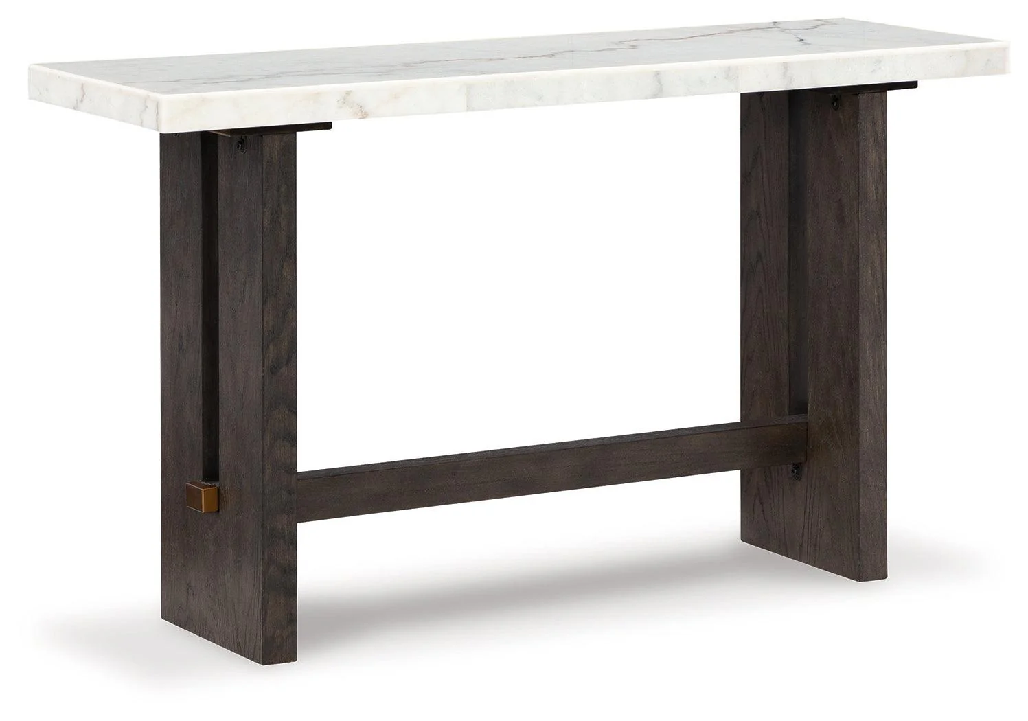 Burkhaus White Dark Brown Sofa Table - Image 2