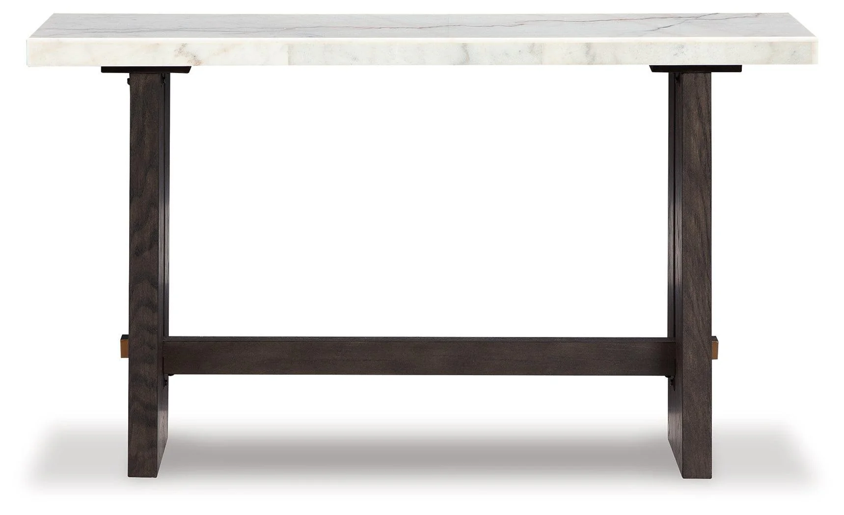 Burkhaus White Dark Brown Sofa Table - Image 3