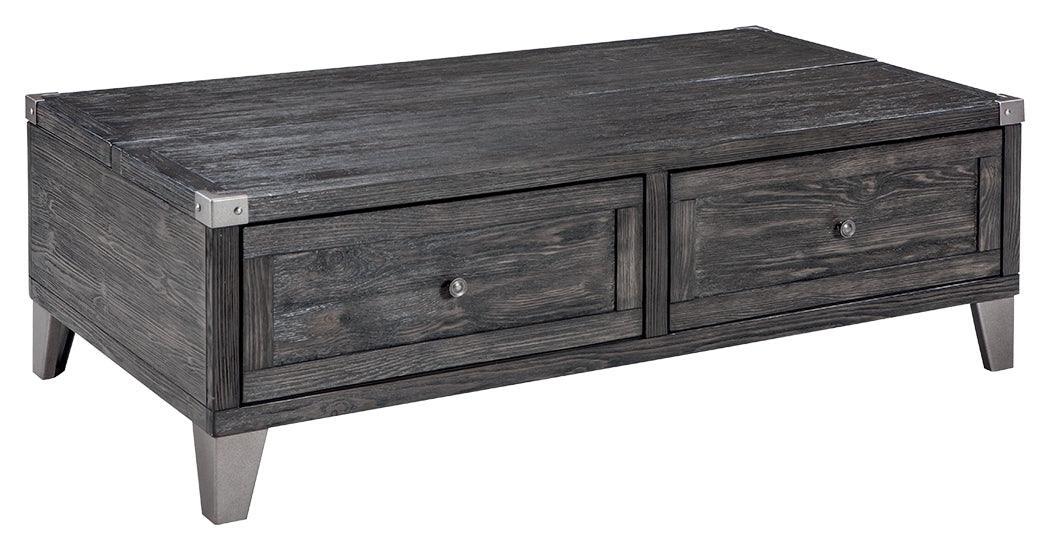 Todoe Dark Gray Coffee Table With Lift Top - Image 2