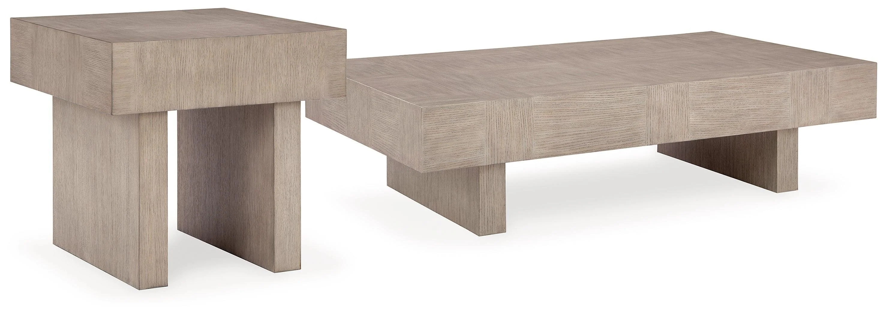 Jorlaina Light Grayish Brown Coffee Table With 1 End - Image 2