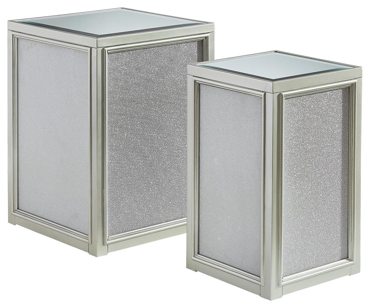 Traleena Silver Finish Nesting End Table (Set of 2) - Image 3