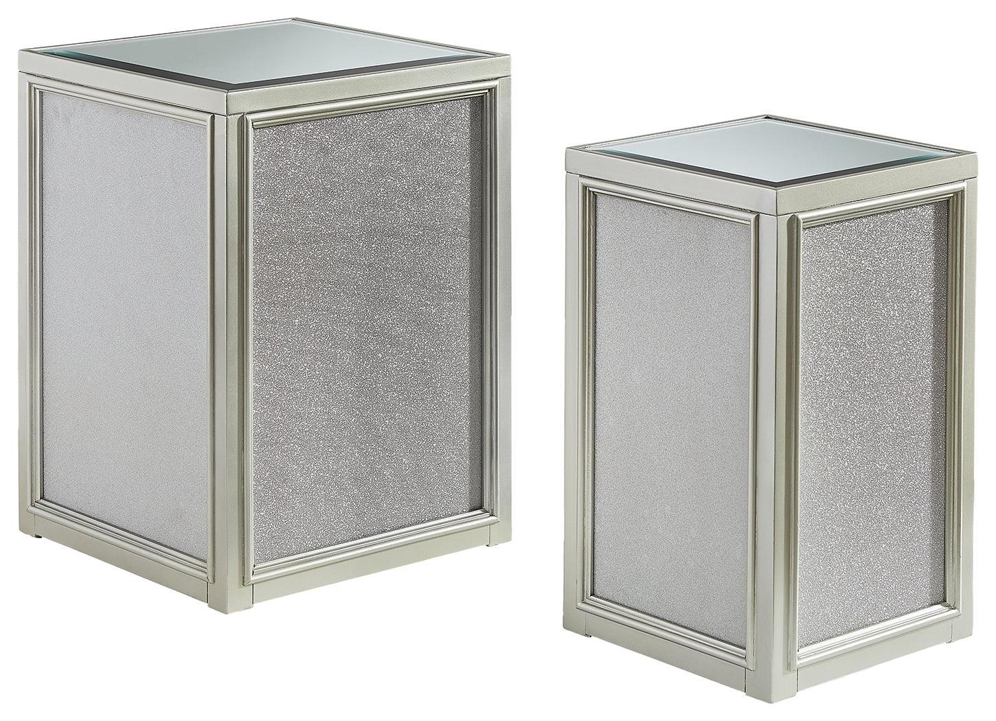 Traleena Silver Finish Nesting End Table (Set of 2) - Image 2