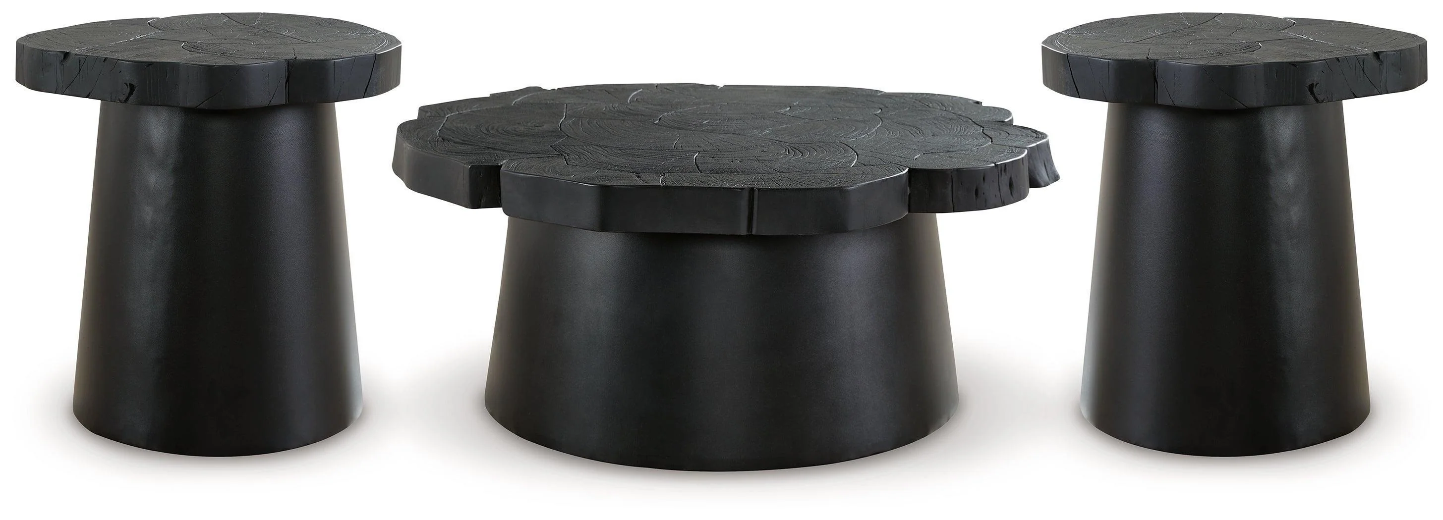 Wimbell Black Coffee Table With 2 End Tables - Image 2