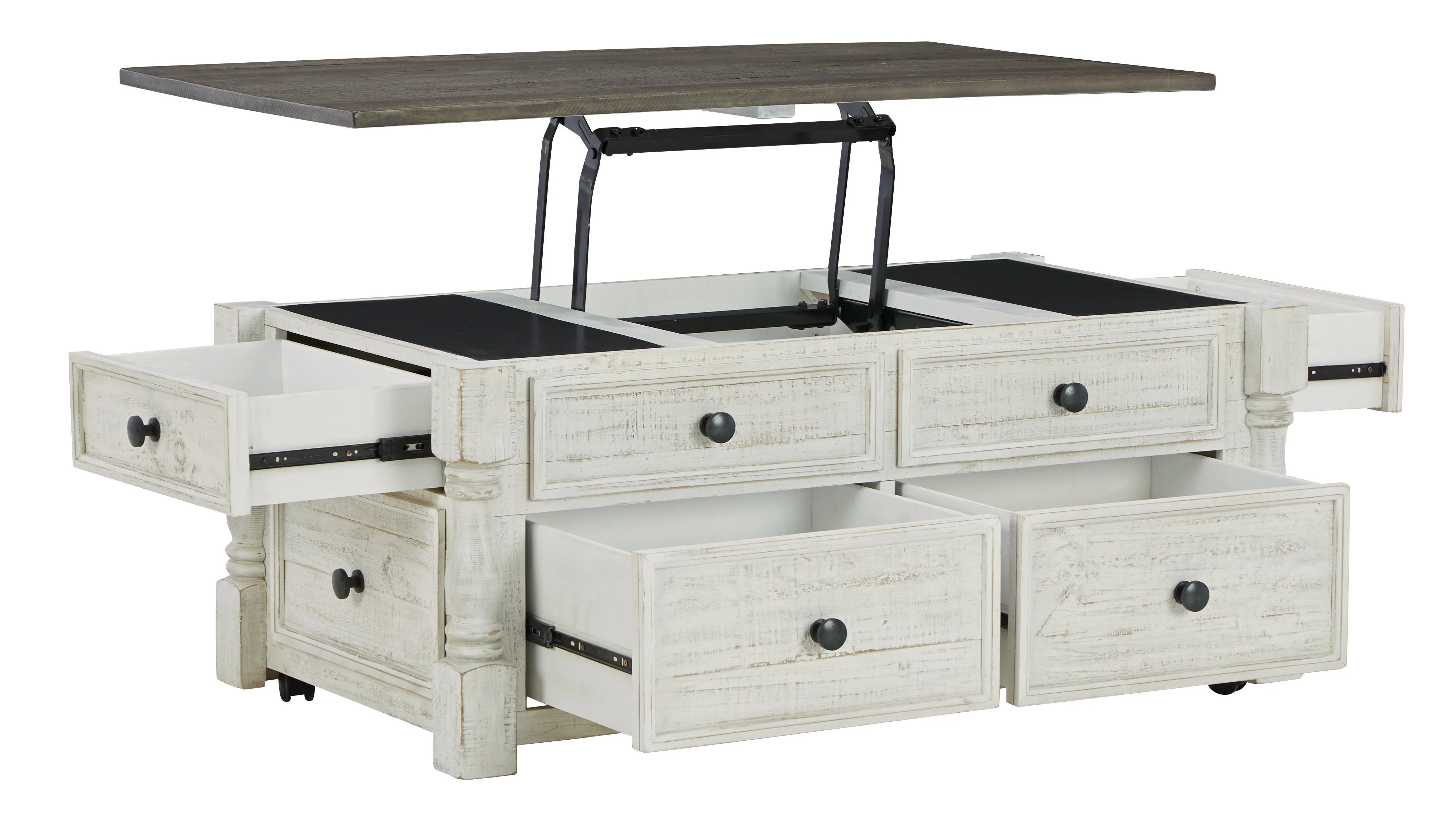 Havalance White Gray Lift-top Coffee Table - Image 3
