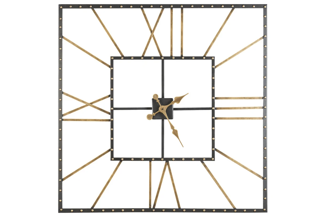 Thames Black Gold Finish Wall Clock - Image 3