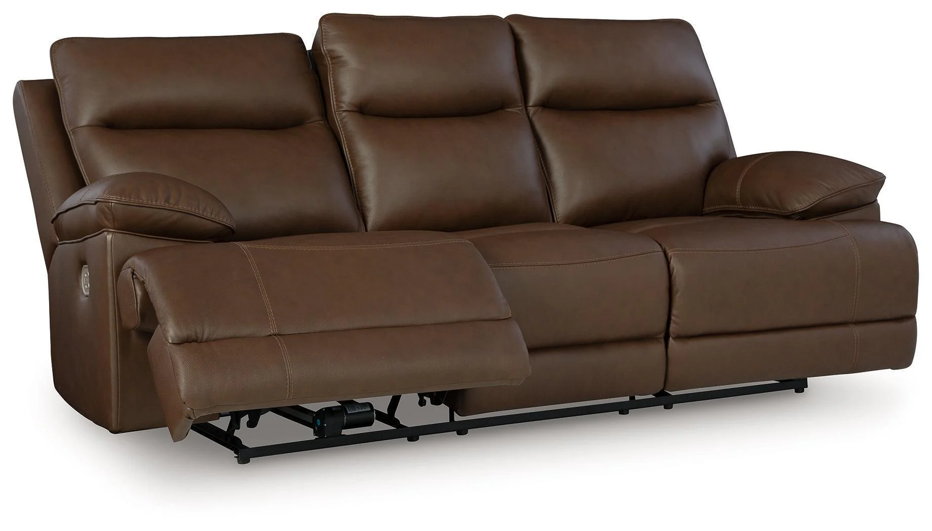 VonRyan Tobacco Leather Power Reclining Sofa - Image 1