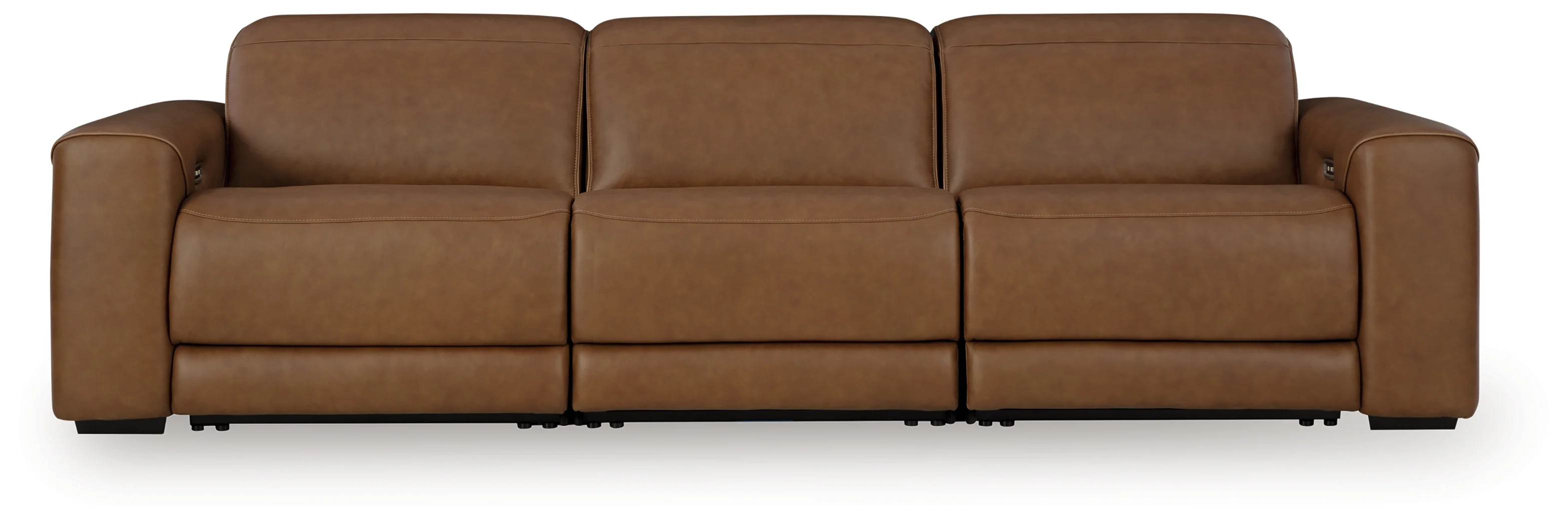 Magic Man Caramel 3-Piece Power Reclining Sectional Sofa - Image 2