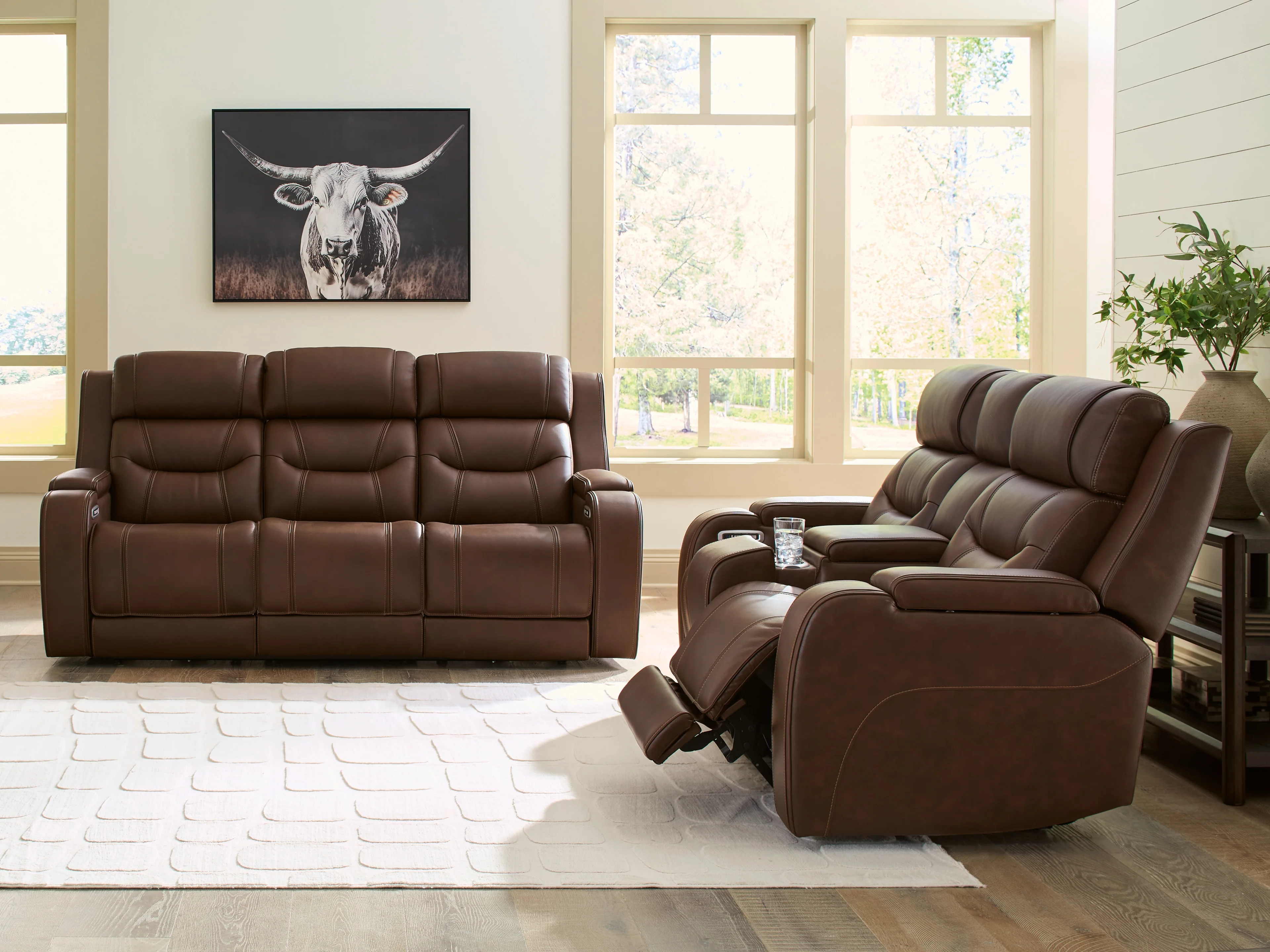 Knightington Brown Sofa and Loveseat - Image 2