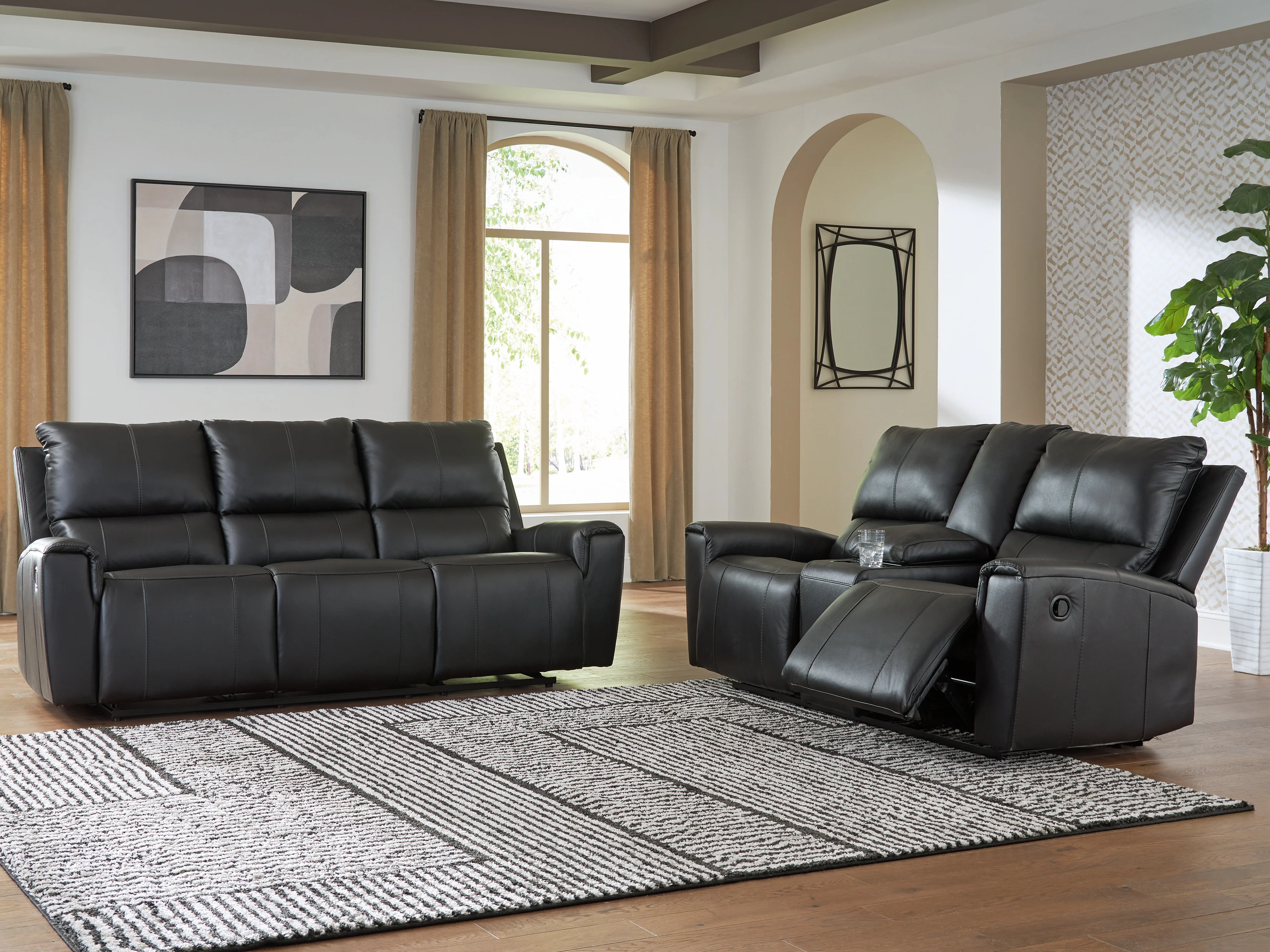 Glossmore Black Sofa and Loveseat - Image 2