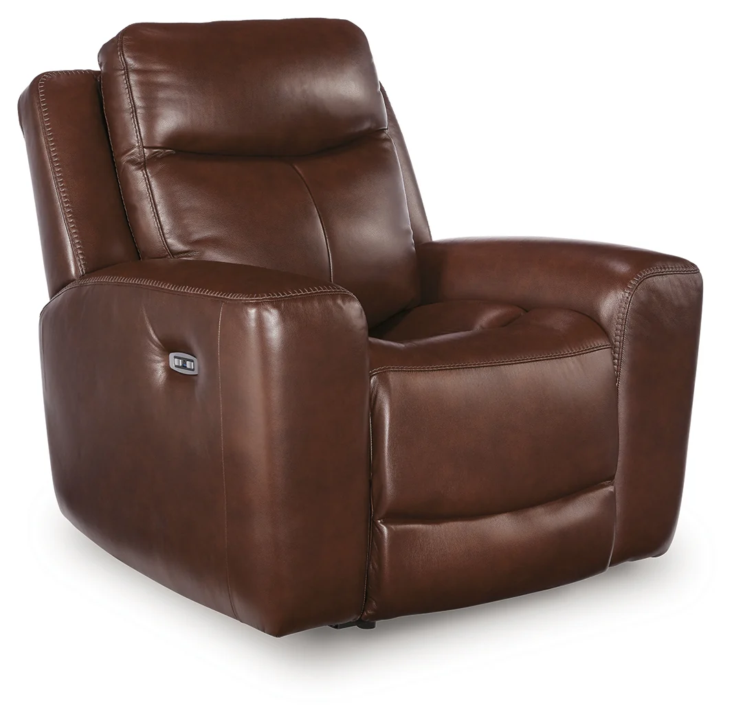 Next Move Mahogany Leather Power Recliner - Image 2