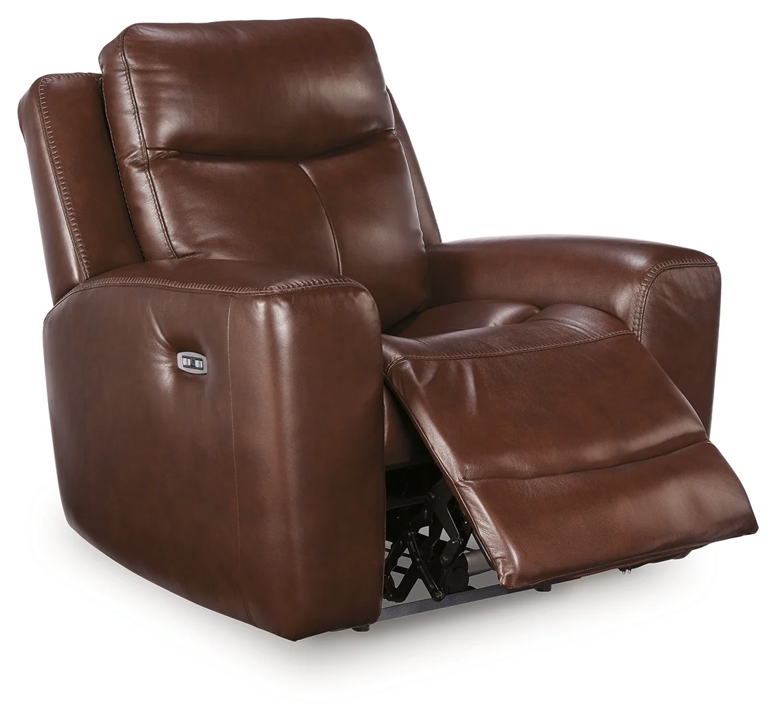 Next Move Mahogany Leather Power Recliner - Image 3
